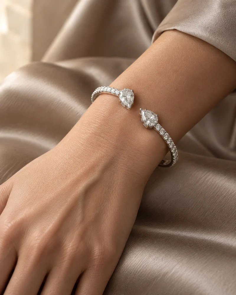Bracelets styled on a model
